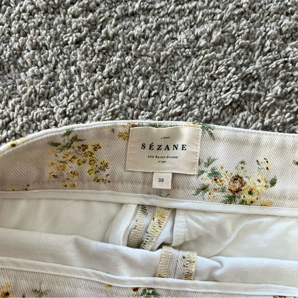 Sezane floral cream shorts - Picture 3 of 4